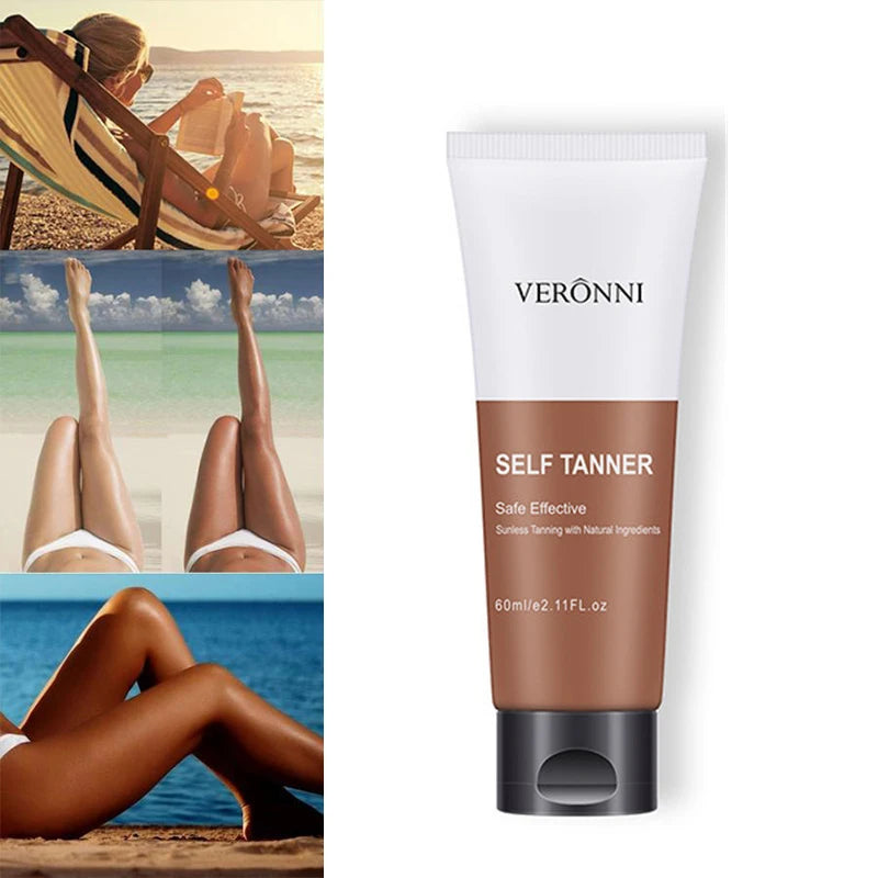 60Ml Premium Tanning Cream Bronzer Nourishing Makeup Self Tannner Foundation Safe Effective Sunless Natural Enhance Lotion