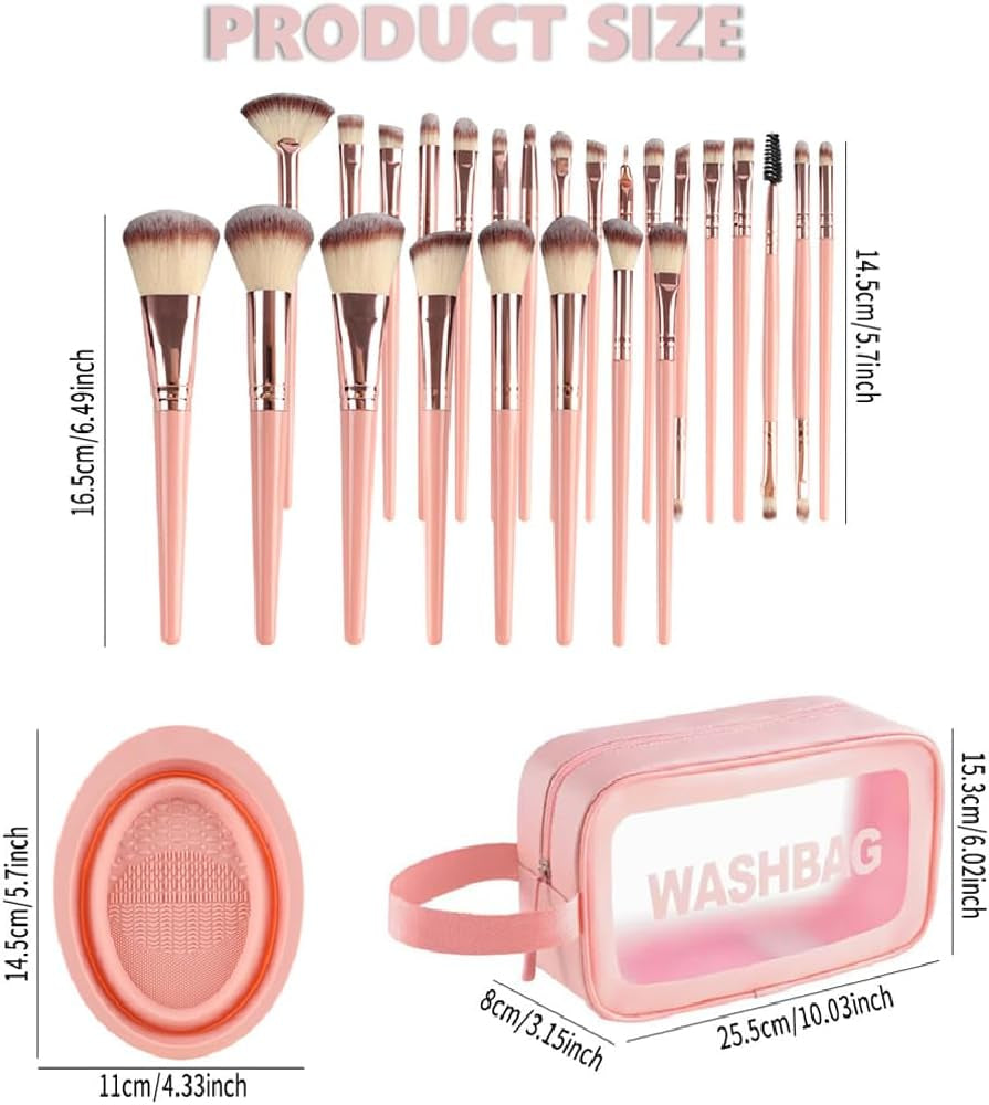 Make up Brushes,46 Pcs Multi-Functional Makeup Brushes,Pick Make up Brush Set with Storage Bag,Ponder Puff and Clean Sponge,Blending Face,Eyelash & Eyes Makeup Brush for Women