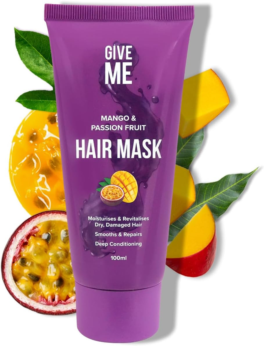 Cosmetics, Hair Mask for Dry Damaged Hair, Mango & Passion Fruit, Deep Conditioning, Intensely Hydrating Formula, Smoothes & Repairs, Salon Finish
