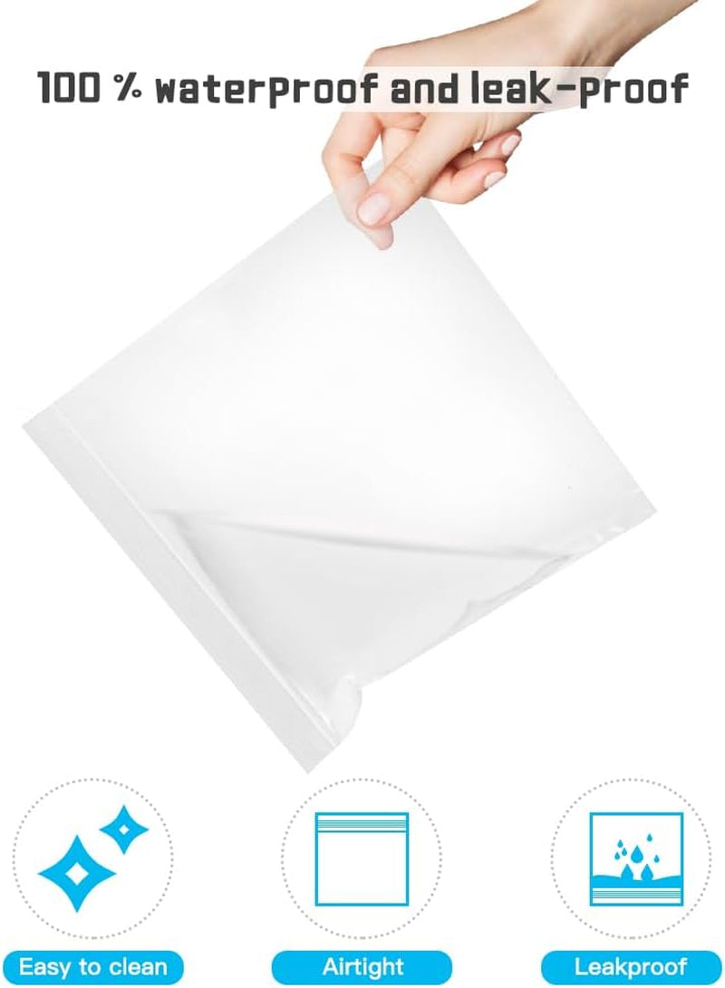 8PCS Airport Security Liquids Bags 20X20 Cm Clear Travel Toiletry Bag Airline Approved for Hand Luggage Regulations Waterproof Liquids Wash Bags Travel Accessories for Women/Men