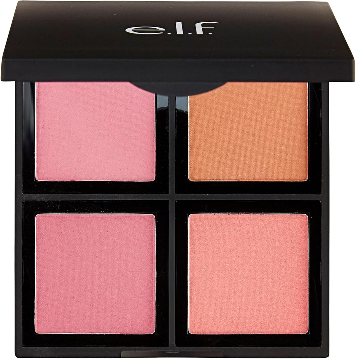 Cosmetics Powder Blush Palette – Four Shades, Long-Lasting Pigment, Light