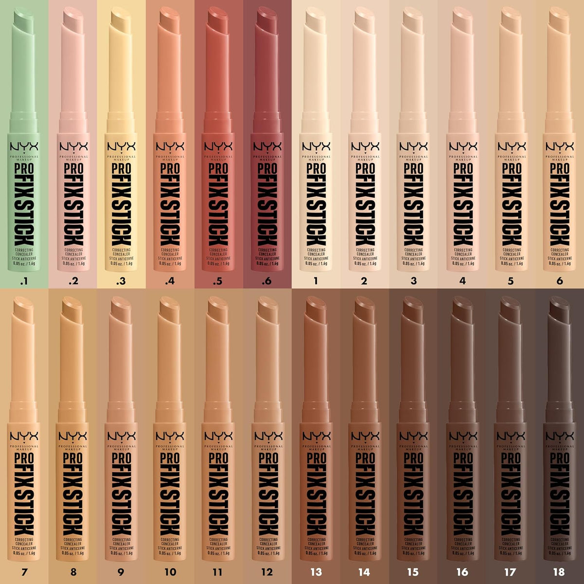 Concealer Correcting Stick Pro Fix 12H Alabaster | with Hyaluronic Acid, Covers Blemishes, Dark Spots, Discolouration, 12H Wear, Vegan Formula, Pro Fix Stick, Correcting