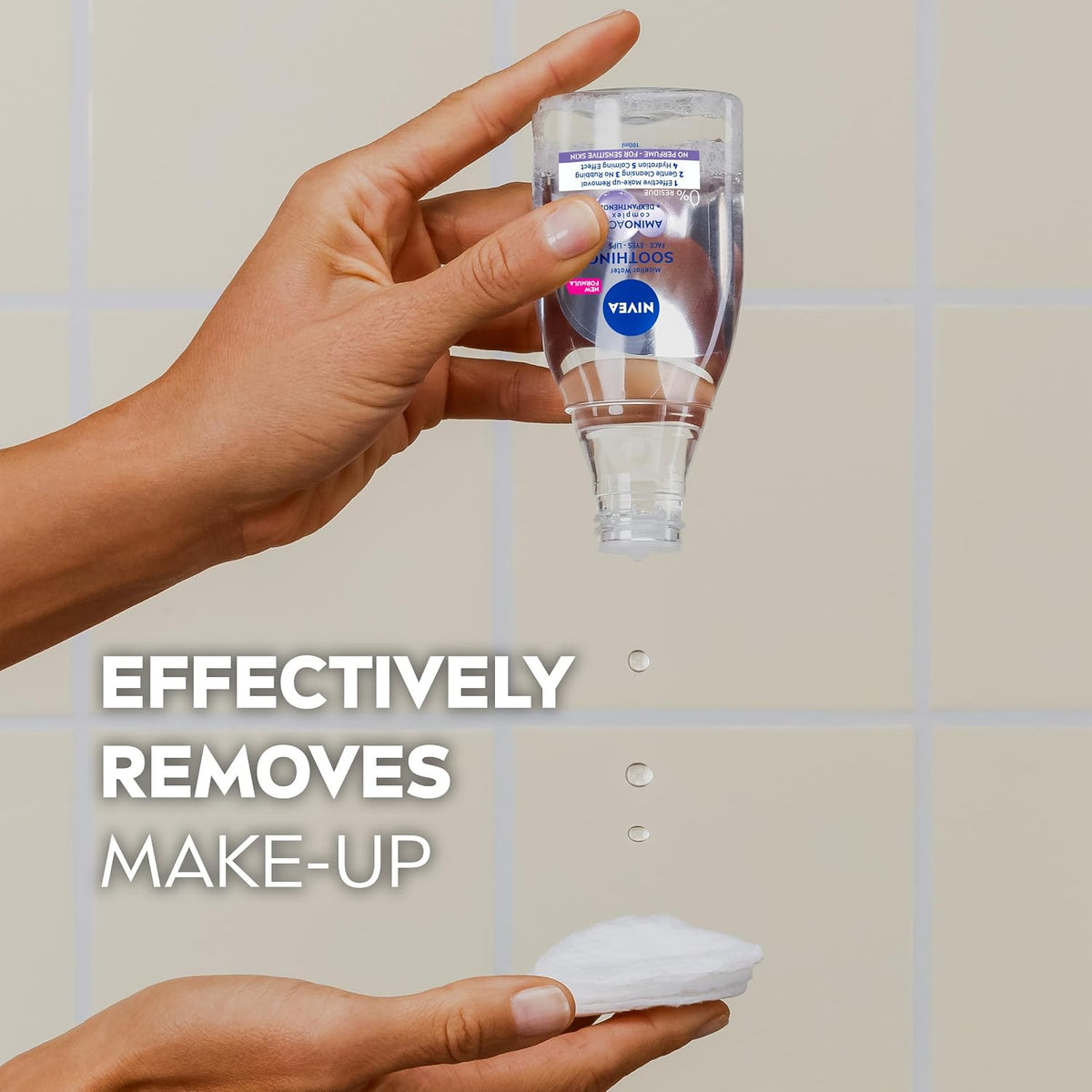 Soothing Micellar Water (100Ml), Perfume-Free Skin Cleanser and Make-Up Remover with Amino Acid Complex + Dexpanthenol, Gently Cleanses and Hydrates with 0% Residue