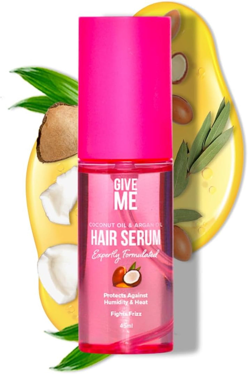 Cosmetics Hair Serum, Frizz Tamer, Seal in Moisture to Smooth, Tame & Protect, Enriched with Coconut and Argan Oil