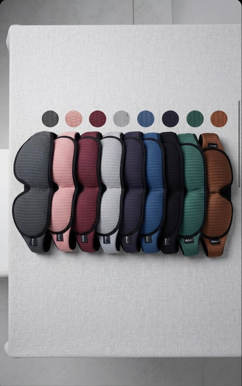 3D Sleeping Eye Mask - Green/Beige/Pink/Red/Blue/Navy Blue/Grey/Black