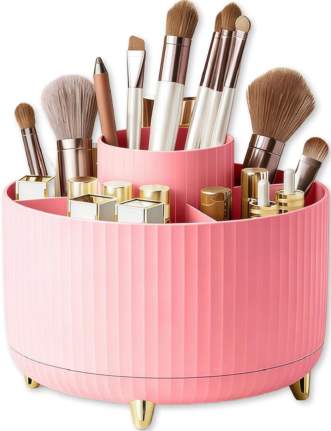 360° Rotating Makeup Organiser - Pink