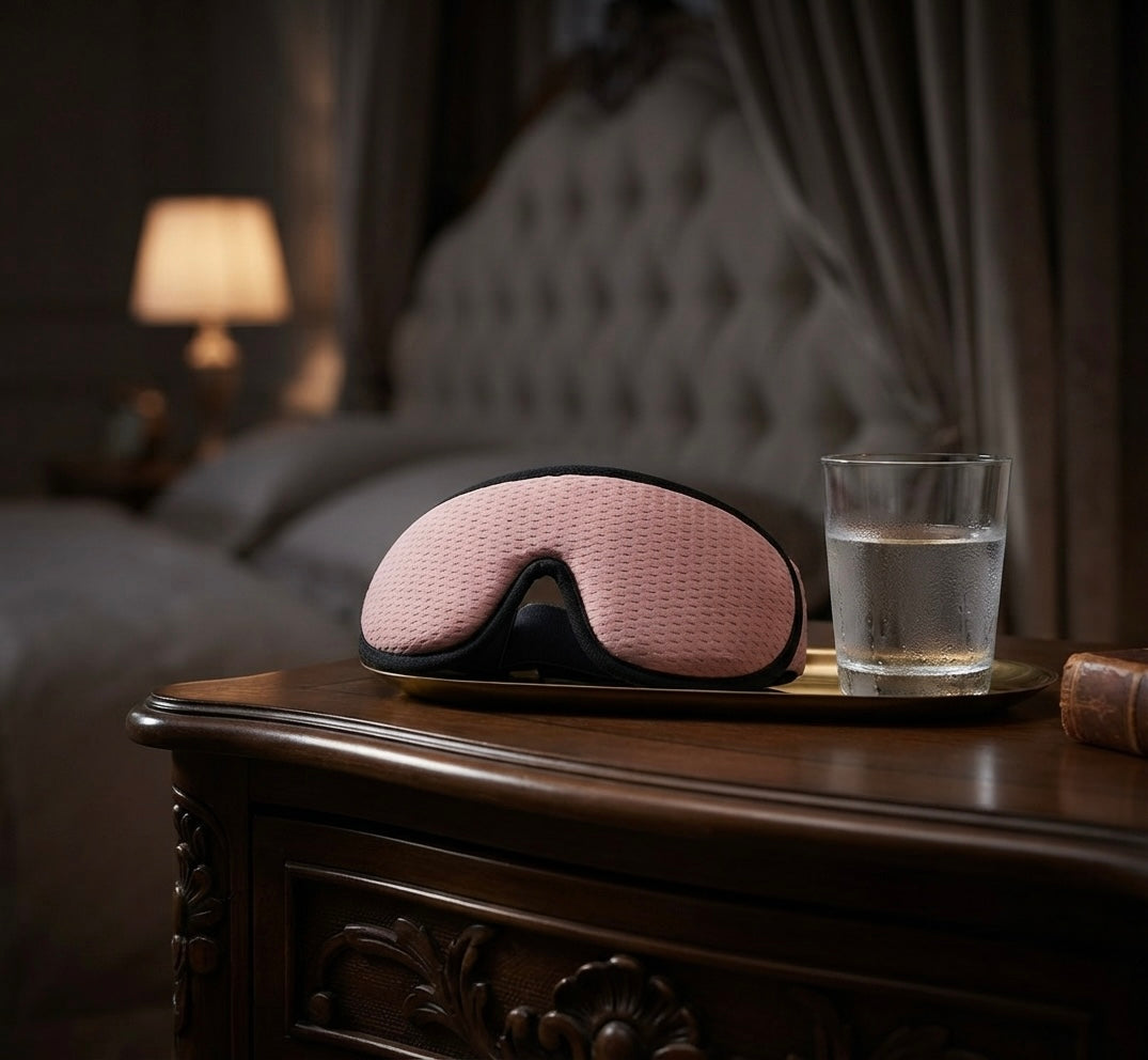 3D Sleeping Eye Mask - Green/Beige/Pink/Red/Blue/Navy Blue/Grey/Black