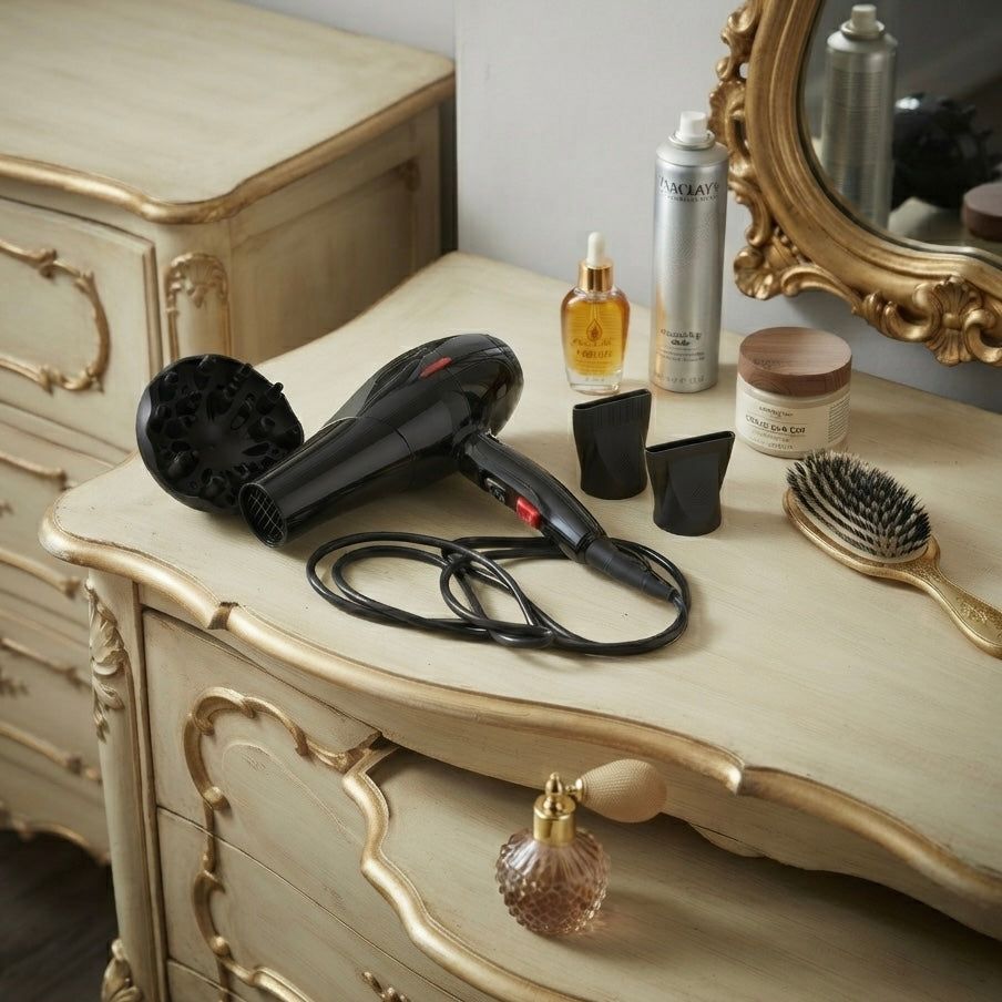 Professional Hair Dryer 3500W Ionic Hairdryer - Black