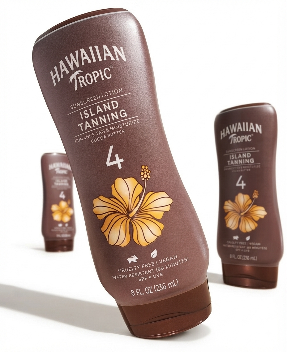 Hawaiian Tropic SPF 4 Sunscreen, Dark Tanning - Twin Pack
