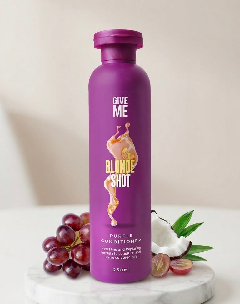 Give Me Shampoo, Blonde Enhancing Purple Shampoo, Sulphate Silicone Paraben Free - Coconut and Argan Oil