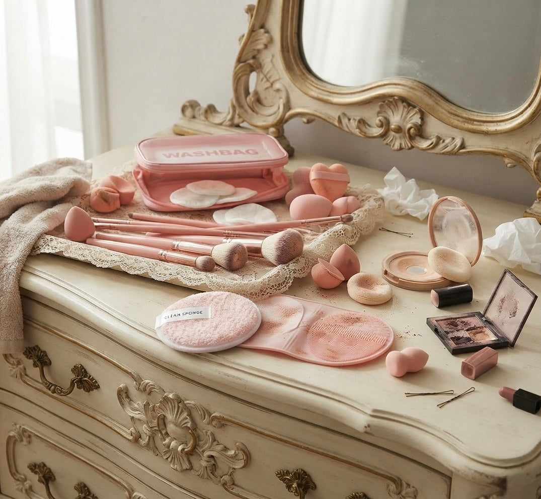 Make up Brushes 46 PCS Set - Pink