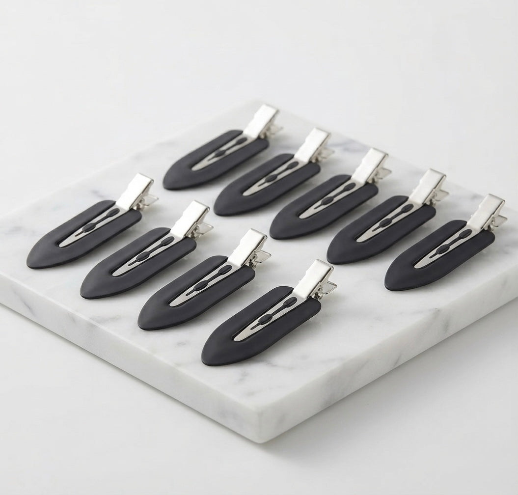Flat Hair Clips 10PCS Set - Black
