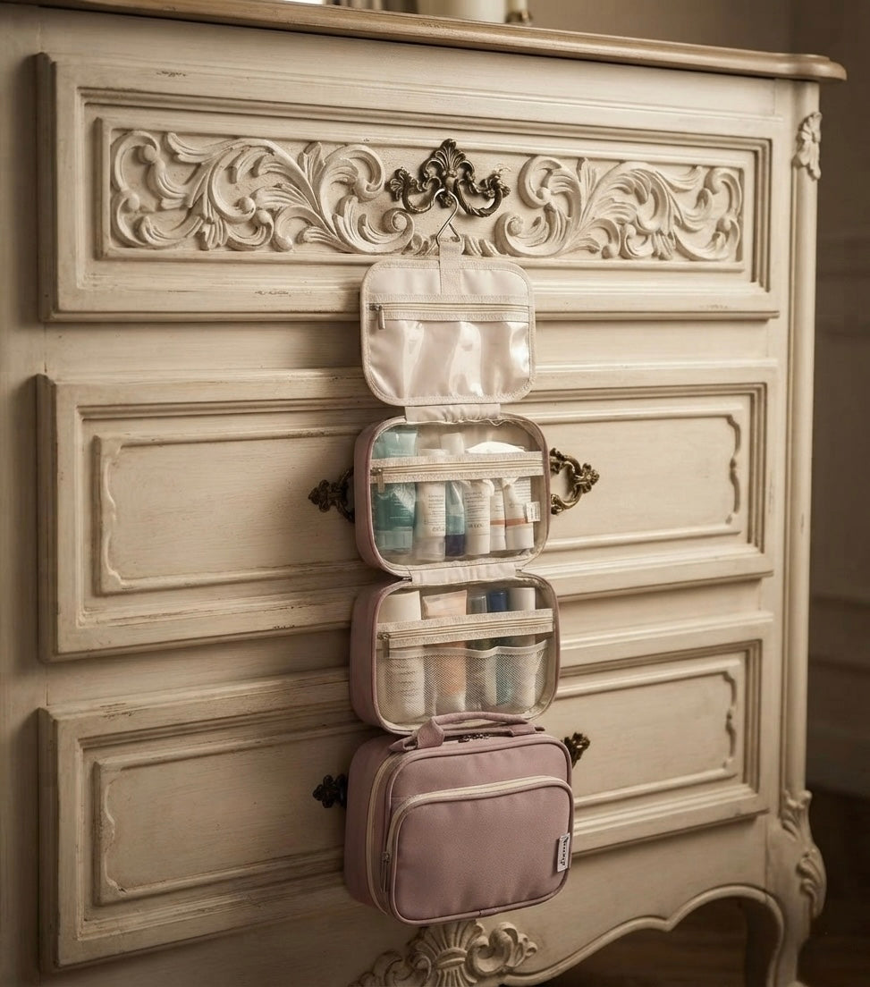 Hanging Travel Toiletry Bag - Pink