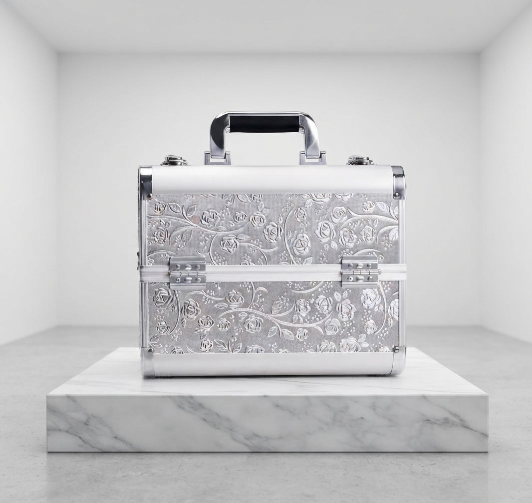 Large Vanity Case with Keys - Silver