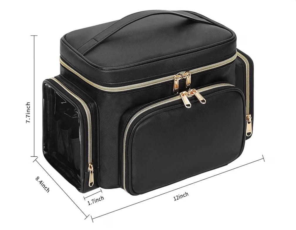 Large Travel Make up Bag - Black