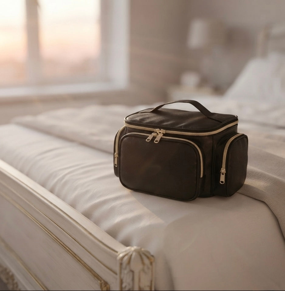 Large Travel Make up Bag - Black