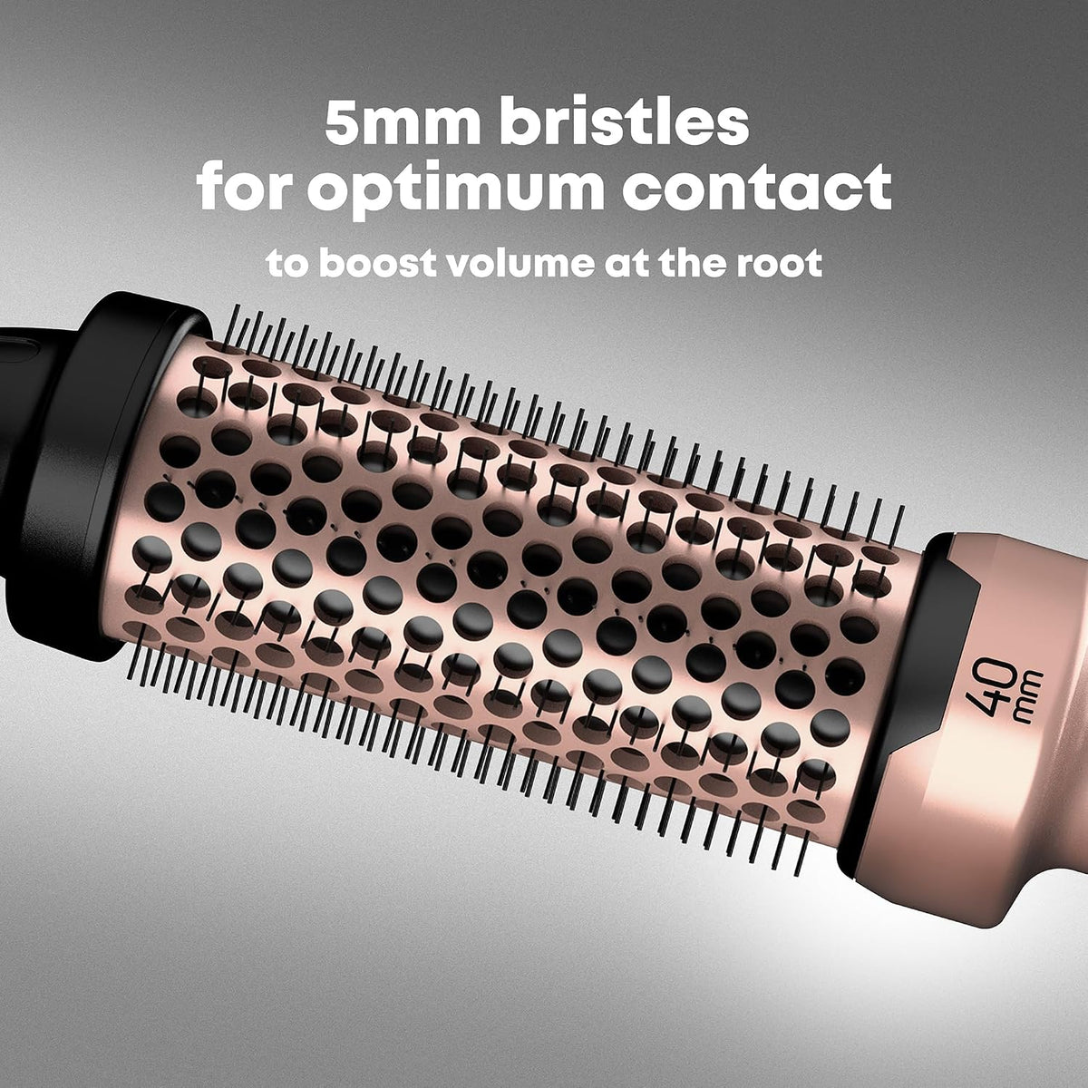 Ceramic Hot Brush Styler - Ionic, Fast Heat, Gold Edition, 40 Mm | round Barrel Heated Curling Brush, Volumising, Thermal Styling, Blowout, Waves & Bouncy Curls
