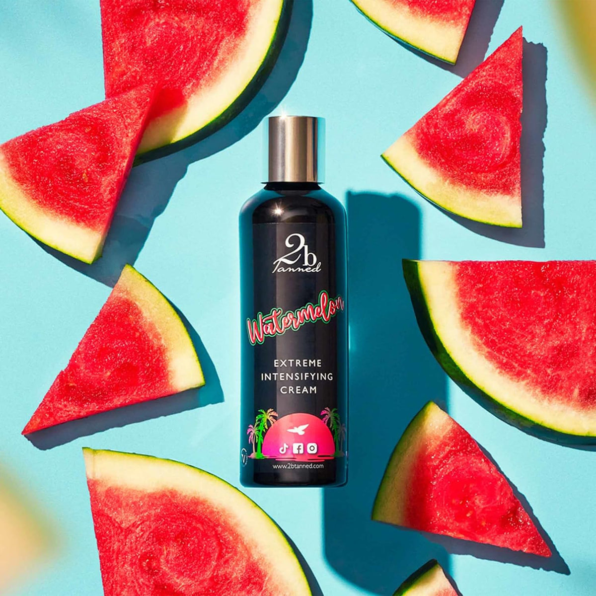 Sunbed Tanning Accelerator, 200Ml, Watermelon | Extreme Intensifying Cream for Sun and Sunbed, Nourishing Shea Butter-Based Tanning Cream with Carrot Seed Oil and Aloe Vera