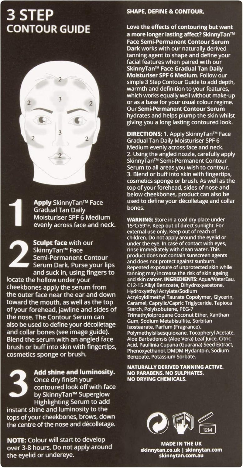 Skinny Tan Face by Skinny Tan Contouring Serum Dark, 20 Ml